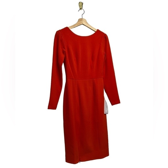 NWT DRESS THE POPULATION Nadia Modern Long Sleeve Dress Poppy - Picture 8 of 12